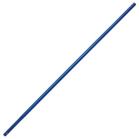 Kraft 6' Blue Anodized Aluminum Swaged Button Handle - 1-3/8" Diameter