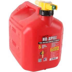 No-Spill 5-Gallon Red Poly Gas Can