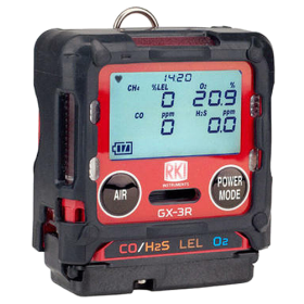 RKI GX-3R 4 Gas Monitor (LEL/ O2/ H2S/CO) with Case