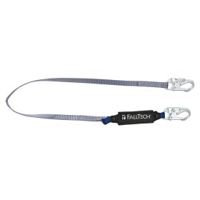 FallTech 8256 6' ViewPack Energy Absorbing Lanyard, Single-leg with Steel Snap Hooks