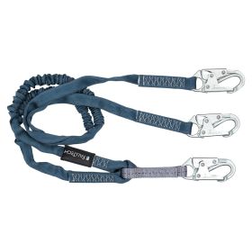 FallTech 8259Y 6' Internal Energy Absorbing Lanyard, Double-leg with Steel Snap Hooks