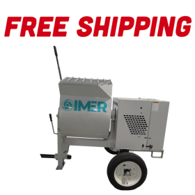 Imer HSM 8 - 8 cu ft Steel Drum Mortar Mixer