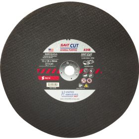 United Abrasives Sait 14" x 1/8" 20mm Metal Gas Cut-Off Wheel - Box of 10