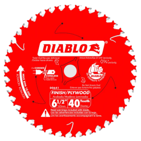 Diablo 6-1/2" x 40-Teeth Finish Trim Saw Blade for Wood