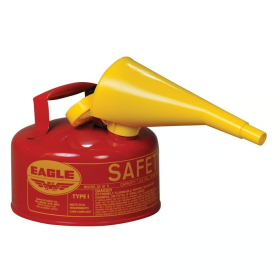 Eagle Type I 1-Gallon Safety Red Gas Can with Funnel