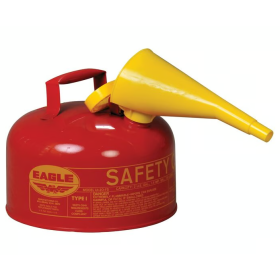 Eagle Type I 2-Gallon Safety Red Gas Can with Funnel