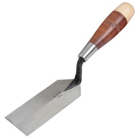 Kraft 6" x 2" Rose Margin Trowel with Leather Handle