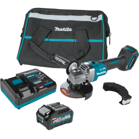 Makita 40V max XGT Brushless Cordless 4‑1/2” / 5" Angle Grinder Kit, with Electric Brake