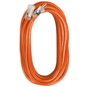 Voltec 14/3 SJTW Orange and Black Extension Cord with Lighted Ends