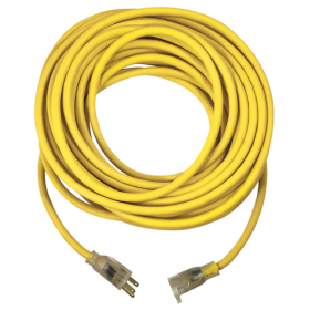 Voltec 12/3 SJTW Yellow Extension Cord with Lighted End