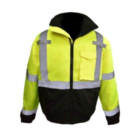 Radians SJ11QB Class 3 High Visibility Weatherproof Bomber Jacket with Quilted Built-in Liner