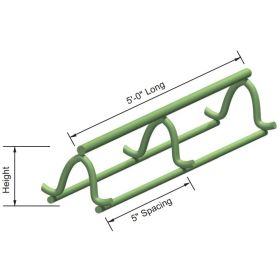 OCM Slab Bolster - Epoxy & Dipped - Box of 20 (100lf) 
