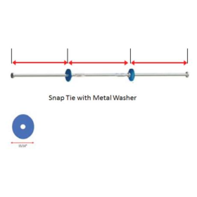 OCM Short End Snap Ties with Metal Washers - Box of 100