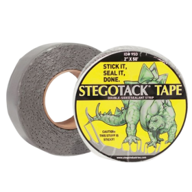 Stego Tack Tape - Seal & Bond - Double-Sided Adhesive Strip - 2" x 50'
