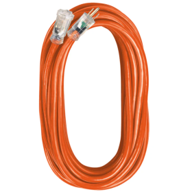 Voltec 14/3 SJTW Orange Extension Cord with Lighted Ends