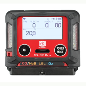 RKI Instruments GX-3R Pro 4 Gas Monitor (LEL/O2/ H2S/CO) with Case