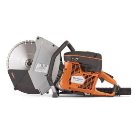 Side view of Husqvarna K-770 Drycut 12" Cutoff Saw for efficient concrete cutting with external dust extractor
