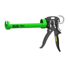 Albion B26 Caulking Gun Cartridge for powerful and precise cold weather caulking. Green body with heavy duty trigger