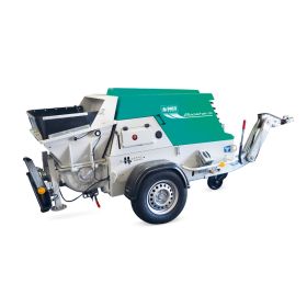 The Imer Booster 20 Towable Hydraulic S Valve Concrete Pump
