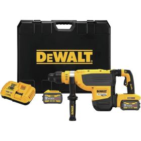 The DeWalt DCH735X2 cordless rotary hammer drill is a heavy-duty tool designed for concrete drilling applications. Equipped with a brushless motor and two XR lithium-ion batteries, charger and hard storage case.