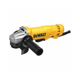 Dewalt DWE402 4-1/2" Angle Grinder with handle positioned on the left side of the grinder