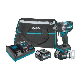 MAKITA GWT07D 40V max XGT® Brushless Cordless 4-Speed Mid-Torque 1/2" Sq. Drive Impact Wrench Kit. Comes with battery, charger and carrying case