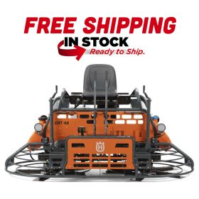 The Husqvarna CRT48-37V 48" Riding Trowel in stock with free shipping at CMU Supply
