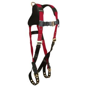 FallTech 7008B Tradesman Plus 1D Standard Non-belted Full Body Harness with Tongue Buckle Leg Adjustment
