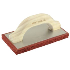 Kraft PL382 10 in x 4 in Coarse Cell Red Rubber Float with Wood Handle
