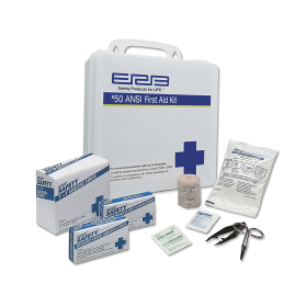 ERB Safety 50-Person Plastic First Aid Kit - OSHA and ANSI Compliant for Work Environments and Construction sites