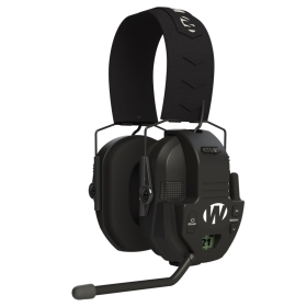 Image of the Walker's Razor Walkie Talkie Ear Muff Attachment for hands-free communication and comprehensive coverage on job sites
