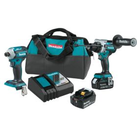 Makita XT288T 18V LXT® Lithium‑Ion Brushless Cordless 2‑Pc. Combo Kit. Kit contains 2-speed Hammer Driver-Drill with brushless motor, Impact Driver features 4-speed power selection. Kit also contains18V LXT® Lithium-Ion Rapid Optimum Charger (DC18RC) and 