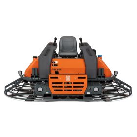 Front view of the Husqvarna CRT60-74LX 60" Hydraulic Riding Trowel
